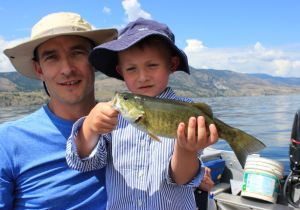 Father & son trip on Skaha lake for Smallies.