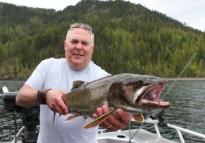 Outdoor writer Todd Martin with a nice Shuswap Lake Trout
