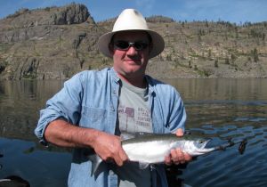 Mark of England with a beauty Okanagan Lake Kokanee.