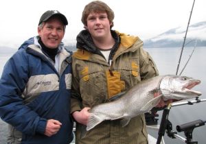 Father and son Charter for Lakers on Kalamalka Lake, Vernon BC.