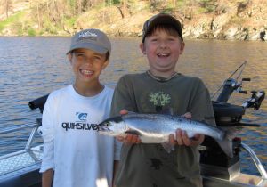 Tyrel and Dakota and a nice Okanagan Lake Kokanee.