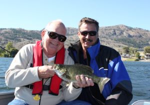 Bob Of St. Louis and Mike from Kelowna catching some Smallies