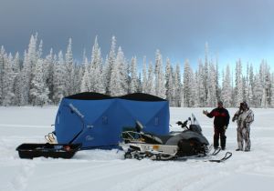 Set up for a day of ice fishing!