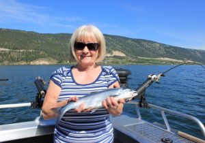 Sherrie of Calgary with  a nice Wood Lake Kokanee