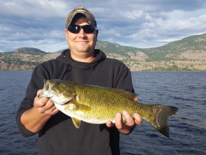 Bass fishing on Skaha lake