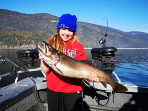 Little girl's biggest Lake Trout from Shuswap lake